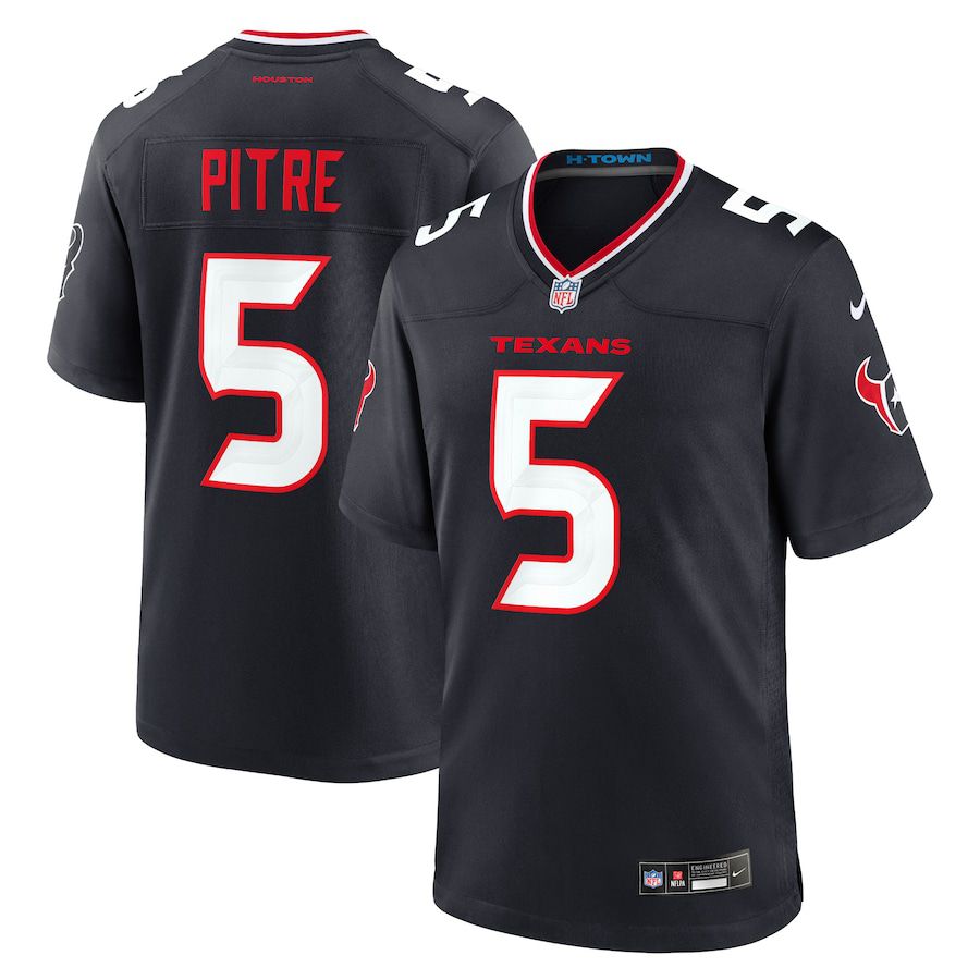 Men Houston Texans #5 Jalen Pitre Nike Navy Game NFL Jersey->houston texans->NFL Jersey